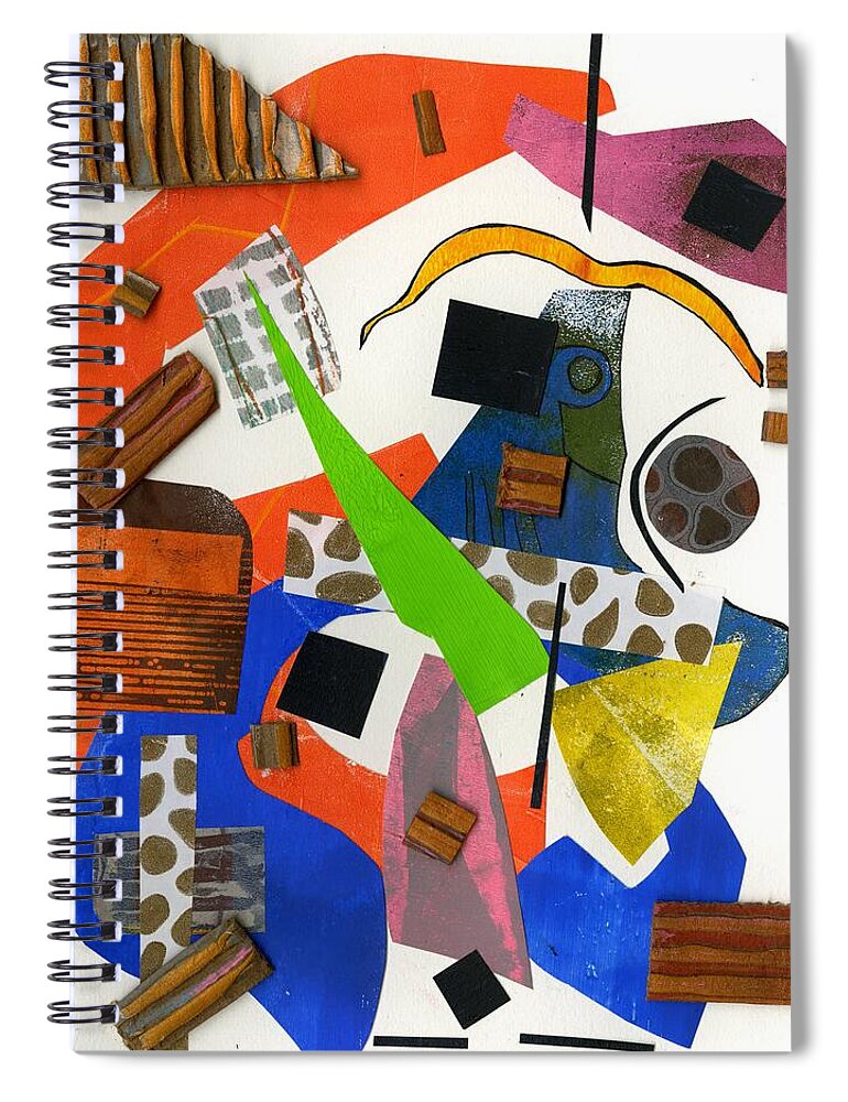 Abstract Geometric Collage - Spiral Notebook