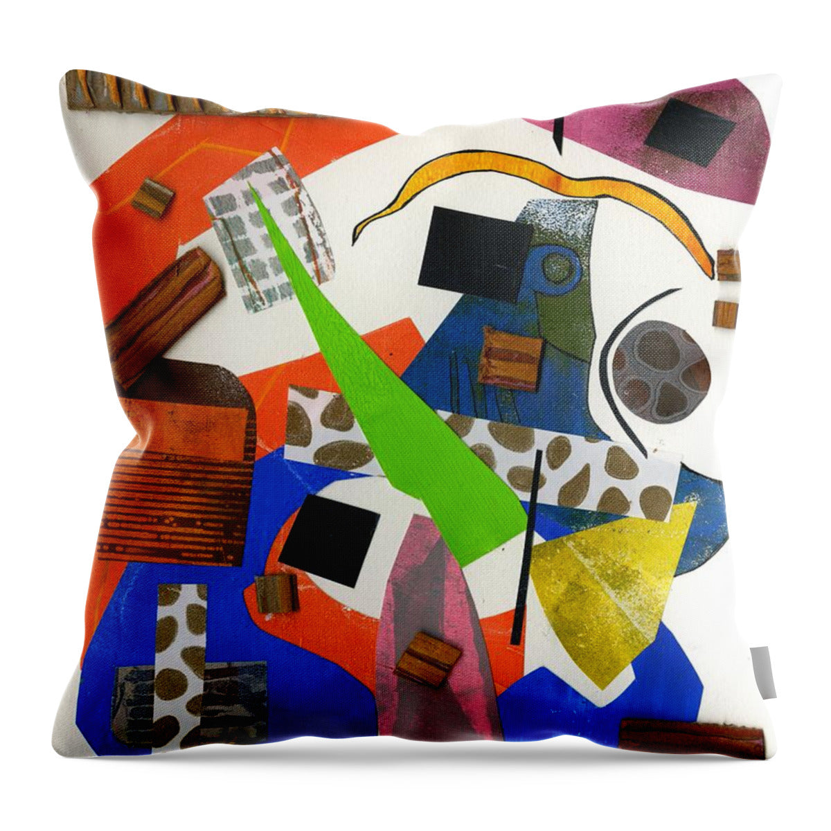 Abstract Geometric Collage - Throw Pillow