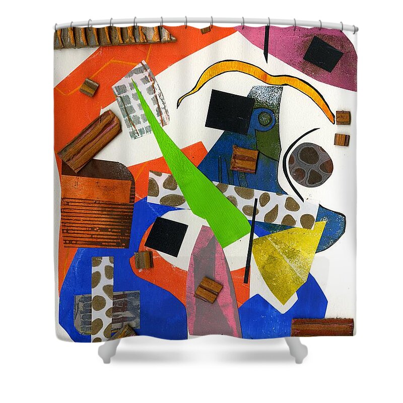 Abstract Geometric Collage - Shower Curtain