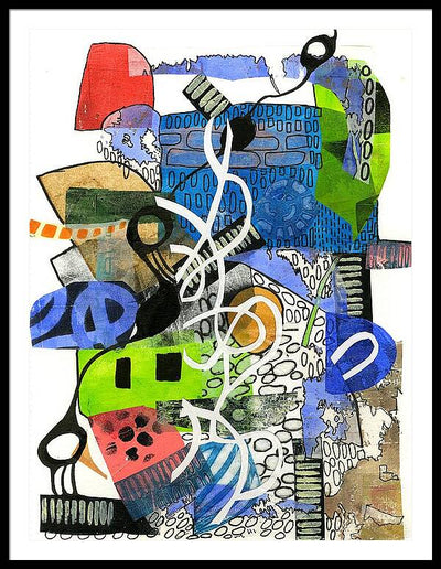 Colorful Abstract Composition - Framed Print