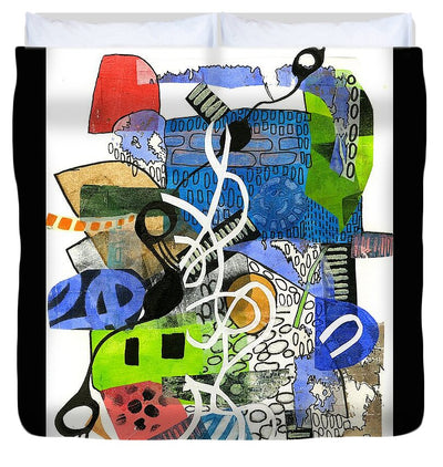 Colorful Abstract Composition - Duvet Cover