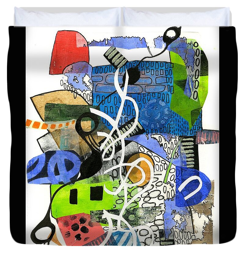 Colorful Abstract Composition - Duvet Cover