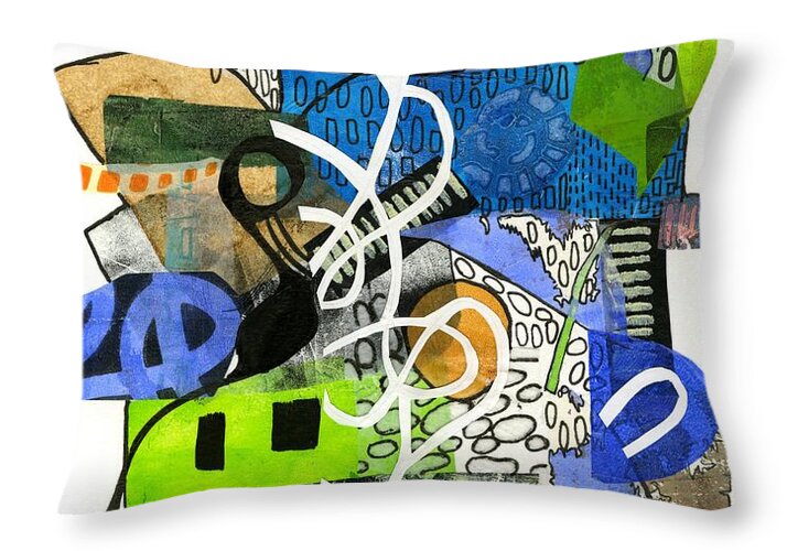 Colorful Abstract Composition - Throw Pillow