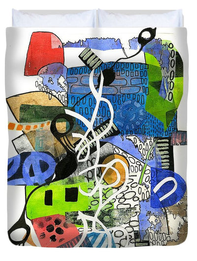 Colorful Abstract Composition - Duvet Cover