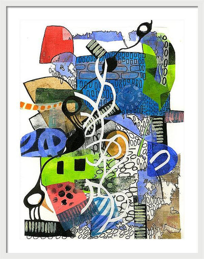 Colorful Abstract Composition - Framed Print