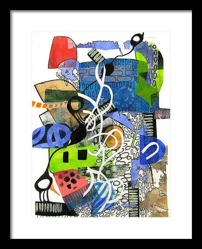 Colorful Abstract Composition - Framed Print
