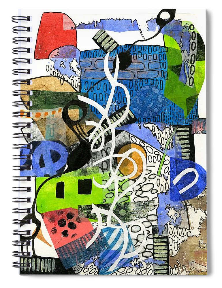 Colorful Abstract Composition - Spiral Notebook