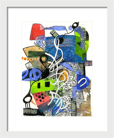 Colorful Abstract Composition - Framed Print