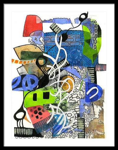 Colorful Abstract Composition - Framed Print