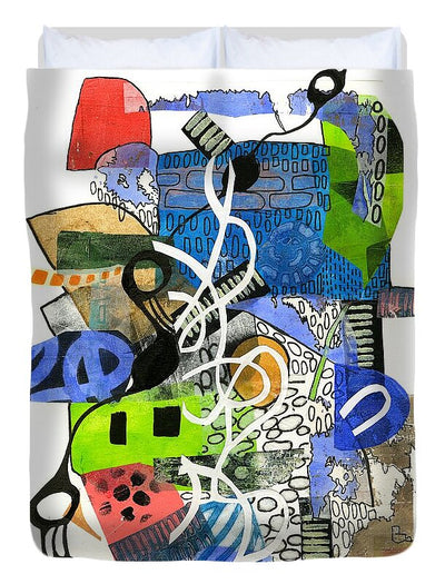 Colorful Abstract Composition - Duvet Cover