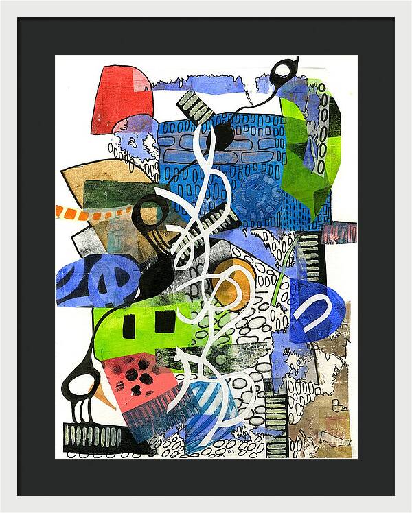 Colorful Abstract Composition - Framed Print