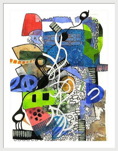 Colorful Abstract Composition - Framed Print