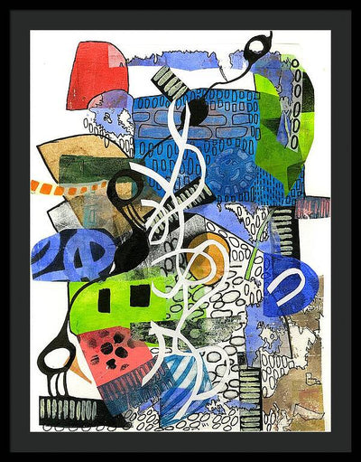 Colorful Abstract Composition - Framed Print