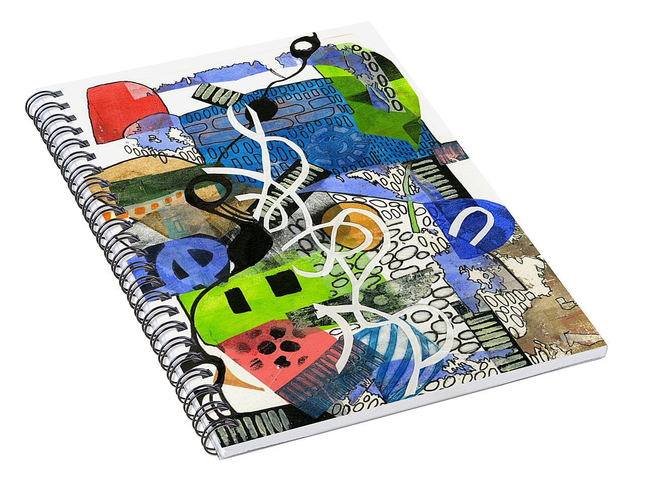 Colorful Abstract Composition - Spiral Notebook