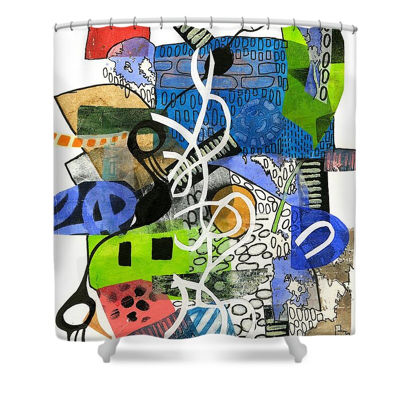 Colorful Abstract Composition - Shower Curtain