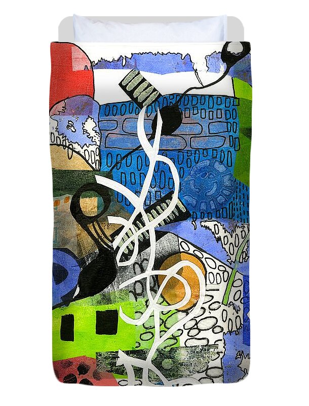 Colorful Abstract Composition - Duvet Cover